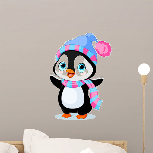 Cute winter penguin Wall Decal