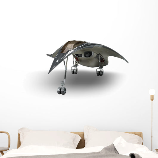 futuristic military spaceship Wall Decal