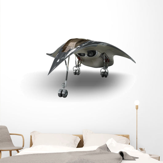 futuristic military spaceship Wall Decal