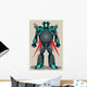 Grey Grunge Robot Wall Mural