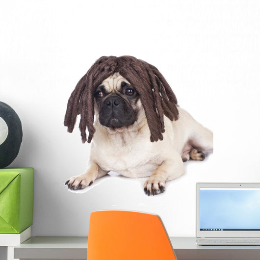 Rasta Pug Dog Wall Decal