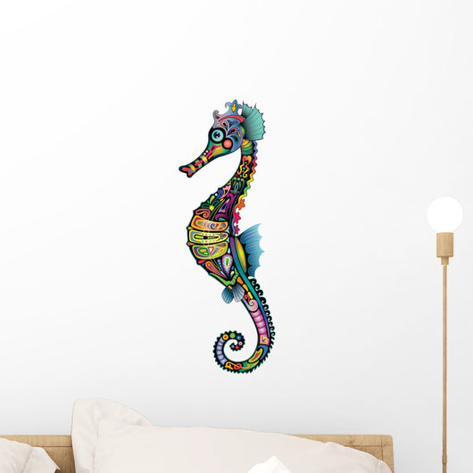Colorful Sea Horse Wall Decal