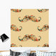 Hipster Mustache Colorful Seamless Wall Decal
