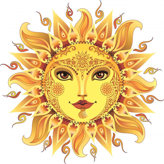 Cartoon Sun Wall Mural