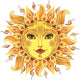 Cartoon Sun Wall Mural