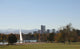 Denver skyline and fountain from City Park Wall Mural