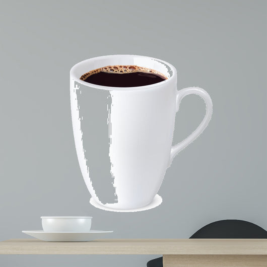 Cup coffee isolated on white. Vector illustration