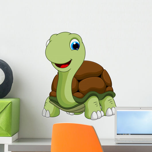 Cute Turtle Cartoon Wall Decal