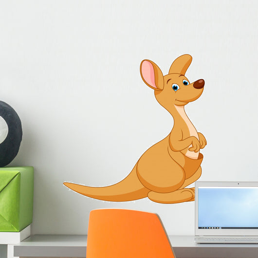 kangaroo cartoon Wall Decal