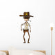 Cartoon sheriff with revolver. Wild west. Vector illustration