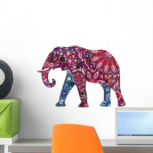 Pink Elephant Wall Decal