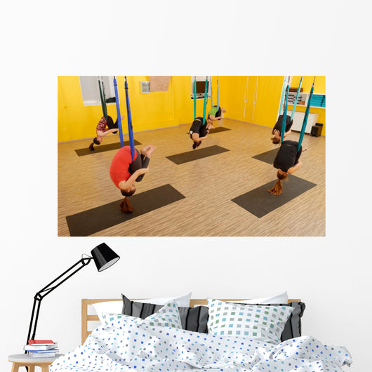 Women Doing anti Gravity Wall Decal