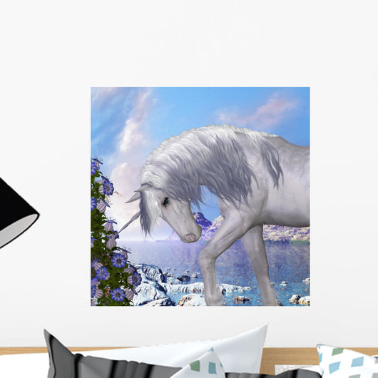 Unicorn and Blue Bell Flowers