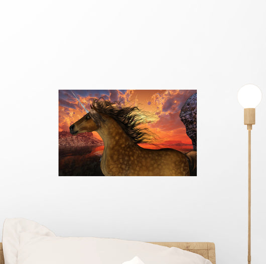 Unicorn Sunset Wall Mural