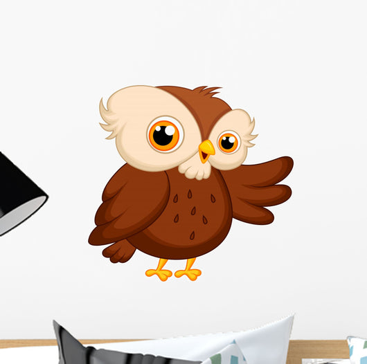 Cute Owl Cartoon Waving