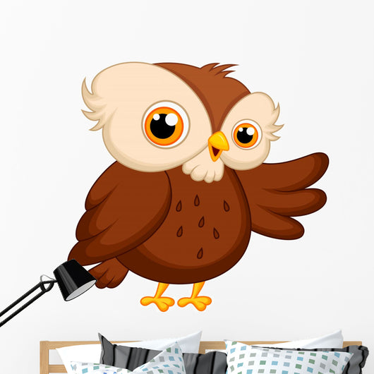 Cute Owl Cartoon Waving