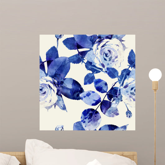 Roses Seamless Pattern Wall Decal
