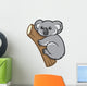 cute koala on a tree Wall Decal