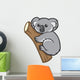 cute koala on a tree Wall Decal