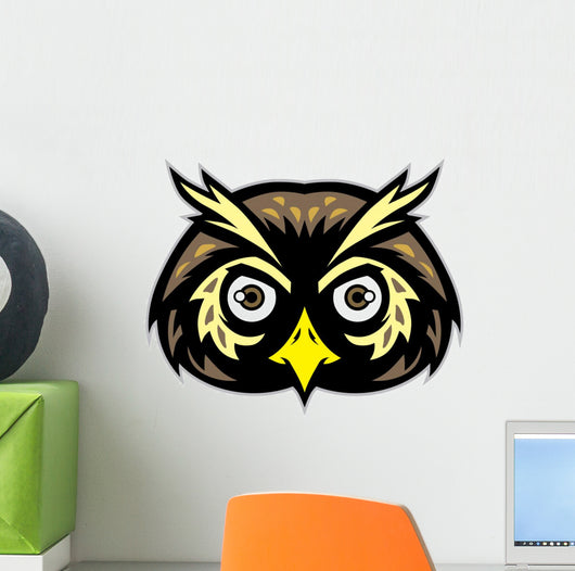 owl head mascot Wall Decal