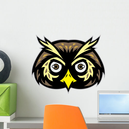 owl head mascot Wall Decal