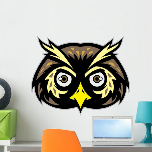 owl head mascot Wall Decal