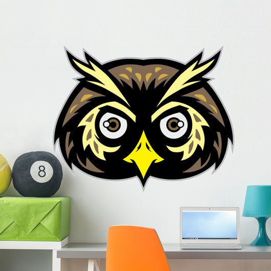 owl head mascot Wall Decal