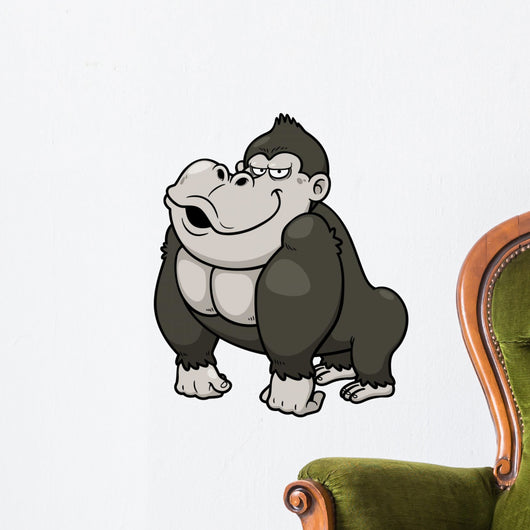 Vector illustration of Gorilla Cartoon Wall Decal