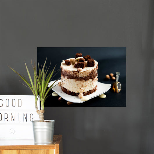 Cake With White and Dark Chocolate