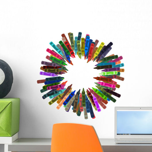 Colorful Circle Crayon Wall Decal