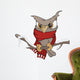 Owl in the winter cartoon Wall Decal