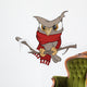Owl in the winter cartoon Wall Decal
