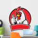 chicken mascot with thumb up Wall Decal