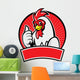 chicken mascot with thumb up Wall Decal
