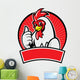 chicken mascot with thumb up Wall Decal