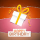 Happy Birthday Torn Paper Retro Background