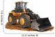 Generic construction bulldozer on dirt with a  white background