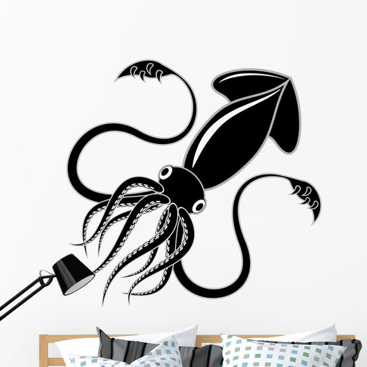 Black Squid Wall Decal