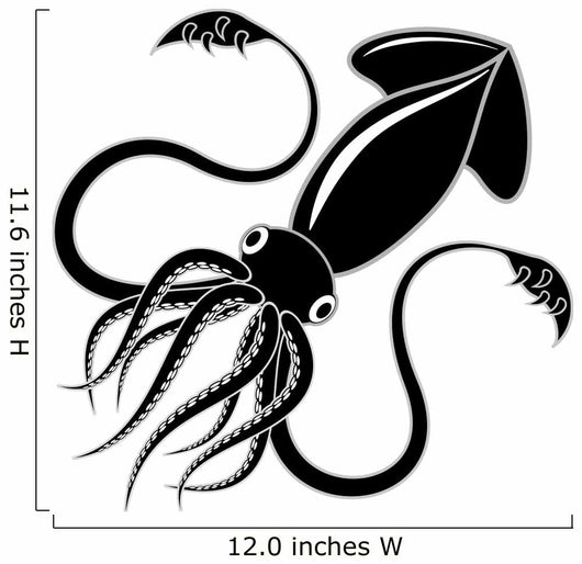 Black Squid Wall Decal