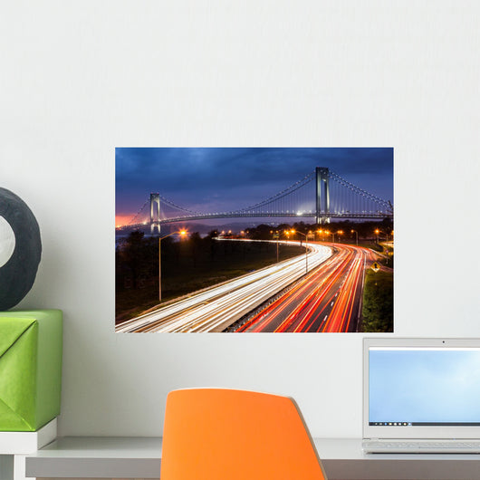 Verrazano Narrows Bridge and the Belt Parkway traffic