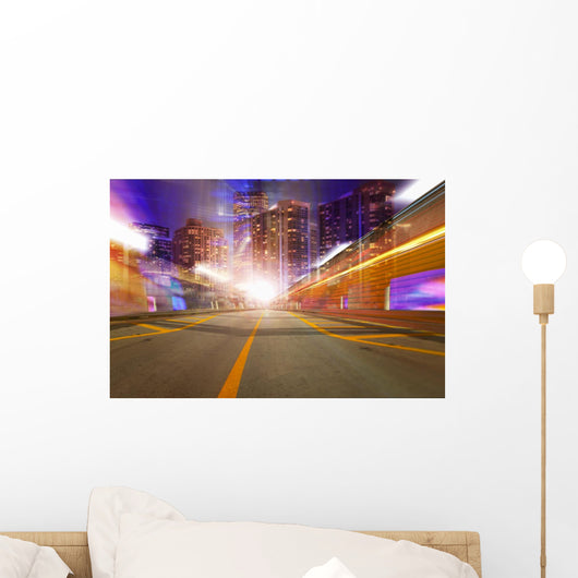 fast traffic motion Wall Mural