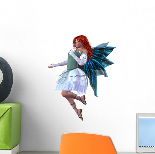 Red Haired Fairy Wall Decal