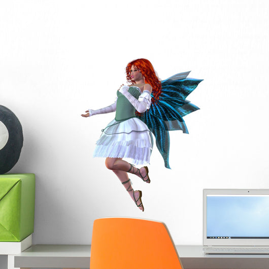 Red Haired Fairy Wall Decal