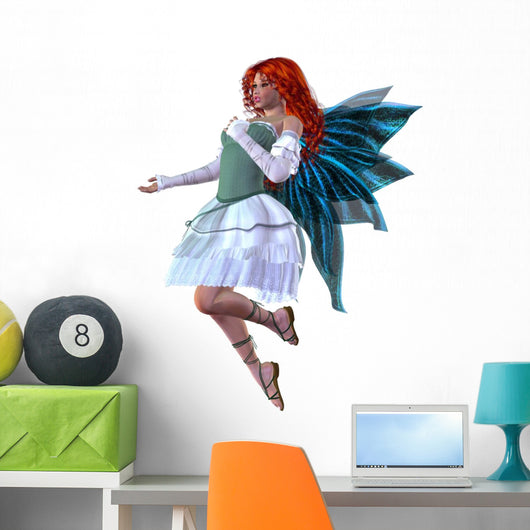 Red Haired Fairy Wall Decal