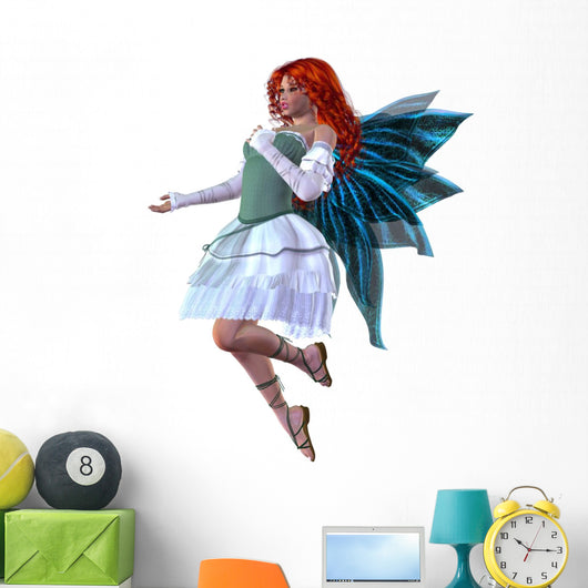 Red Haired Fairy Wall Decal