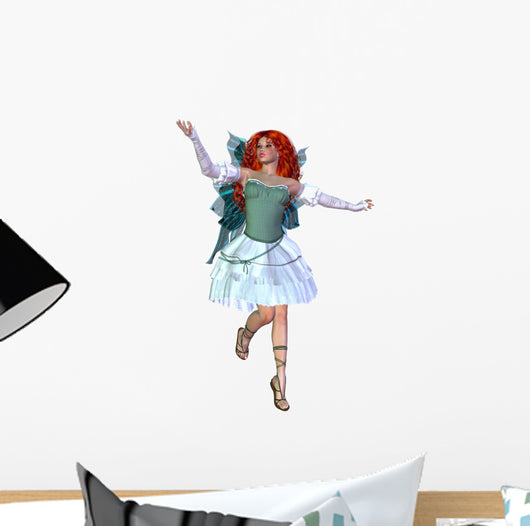 Red haired fairy Wall Decal