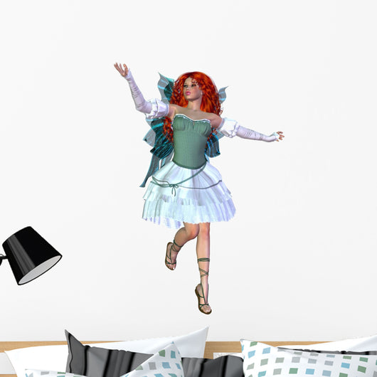Red haired fairy Wall Decal
