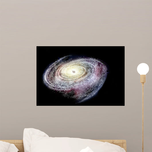distant spiral galaxy in deep space Wall Mural