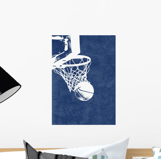 Blue Basketball Background Wall Mural