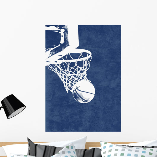 Blue Basketball Background Wall Mural